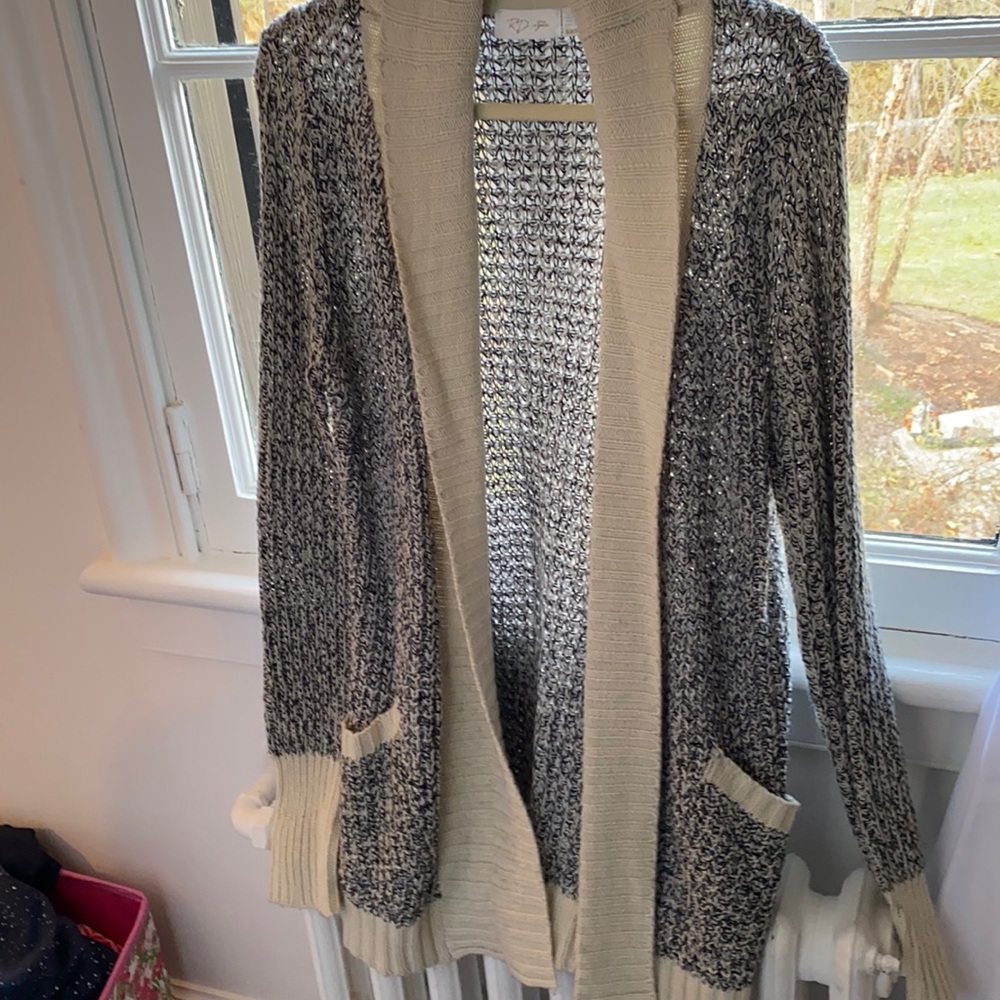 Grey and neutral cardigan.  Gently worn